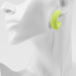 Серьги кольца QF Гламур, набор 3 пары, разноцветный  фото 4