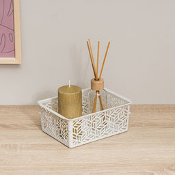 Корзина пластмассовая для хранения Linden 1,4л, 19х14х7,5см, универсальная, полипропилен, светло-серый (Россия) - Домашняя мода фото 5