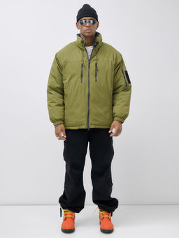 Куртка двухсторонняя мужская молодежная зимняя зеленого цвета 25308Z - Mtforce фото 2