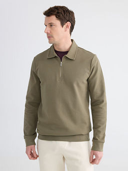 Polo Yaka Erkek Sweatshirt
