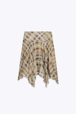 CHECK MIDI SKIRT - Zara фото 6