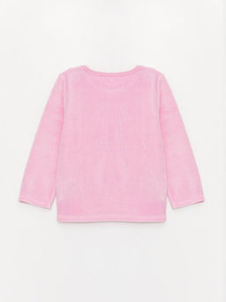 Bisiklet Yaka Uzun Kollu Daisy Duck Bask?l? K?z Bebek Pijama Tak?m