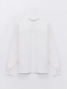 Рубашка с воротником-стойкой из льна ZR2605043011-1 / Zarina