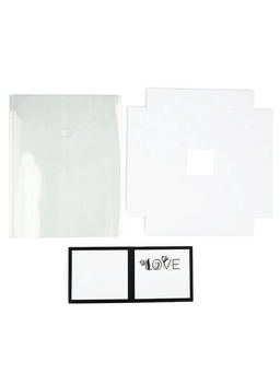 Коробка для цветов с вазой и пластиковыми окнами складная Чёрно-белая эстетика, 23?30?23 см