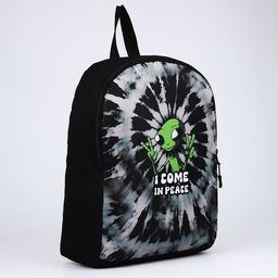 Рюкзак текстильный Инопланетянин, 38х14х27 см, цвет чёрный - Nazamok фото 3