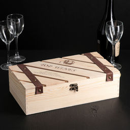 Ящик для хранения вина Мускаде, 3520 см, на 2 бутылки - Доляна фото 2