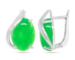 Серьги, жадеит, СПН4157