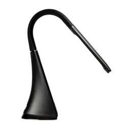 TLD-542 Black/LED/300Lm/5000K/Dimmer Светильник настольный c часами, календарем, термометром, 5W. Сенсорный выключатель. Черный (стилизован под кожу). TM Uniel.