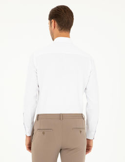 Beyaz Slim Fit Arm_rl_ Uzun Kollu G_mlek