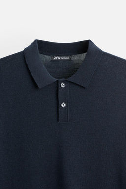 MERINO WOOL KNIT POLO SHIRT - Zara фото 16