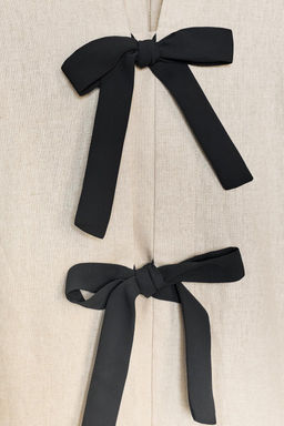 LINEN BLEND TIE BLOUSE - Zara фото 8