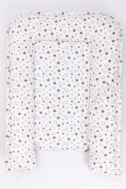 Кокон-гнездышко со съемным чехлом арт. КОГЗ-01/белый-мишка-синий