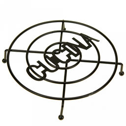 Подставка металлическая, окрашенная под горячее 19см h3,5см Стиль на ножках, черный, s4мм (Китай) - Домашняя мода фото 2