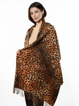 Яркий палантин с анималистичным принтом - Pretty mania фото 7
