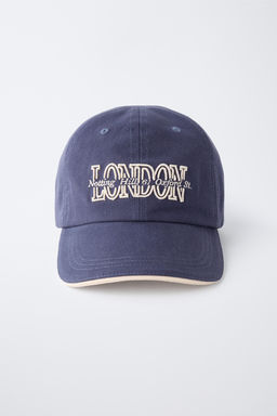 VARSITY CAP WITH EMBROIDERED TEXT - Zara фото 4