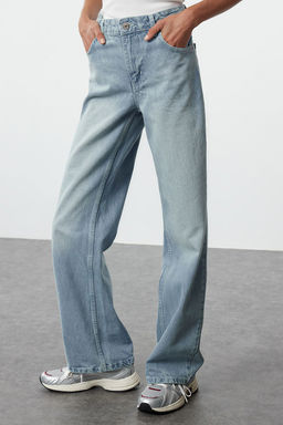 Ac?k Mavi More Sustainable Premium More Sustainable Normal Bel Wide Leg Jeans TWOAW25JE00100