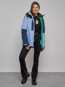 Горнолыжная куртка женская зимняя фиолетового цвета 33307F