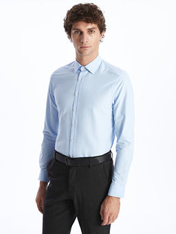 Slim Fit Uzun Kollu Poplin Erkek G?mlek