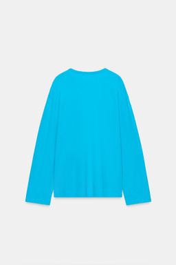 CAMISETA ALGOD?N Y LINO / Azul el?ctrico - Zara фото 10