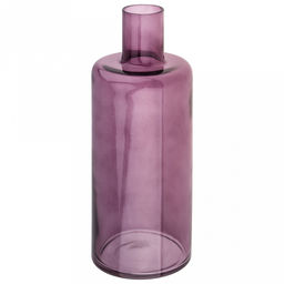 Ваза для цветов стеклянная "Бутылочная" 2,4л, д12см, h30см, средняя, форма "бутылка", "Баклажан" (Россия)