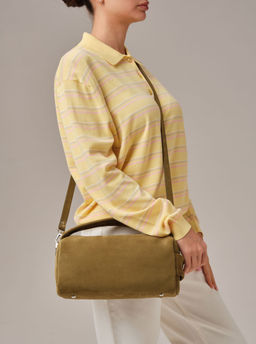 Замшевая сумка Solea DBR 31365 белый мох  фото 7