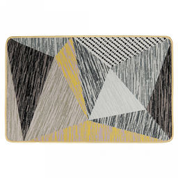 "Шанхай" Коврик 40х60см, бежевый, безворсовый, антискользящее основание, оверложенный край, полиэстер (Китай)