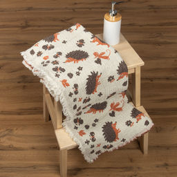 20С211-ШР/у. 130*60 Полотенце "Ежики" цв. 1 рис. 726 красный