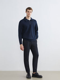 Dik Yaka Erkek Sweatshirt