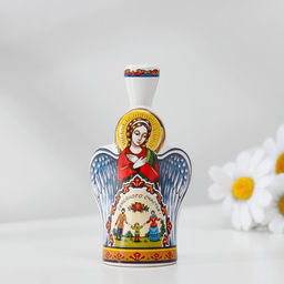 Колокольчик Ангел со свечой, семья, 11 см