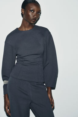 INTERLOCK TOP WITH DARTS - Zara фото 2