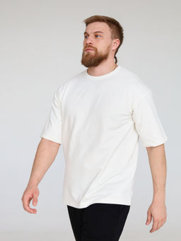 Футболка овер base unisex, тофу - Inzibe фото 10