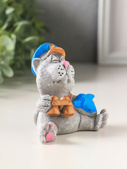 Фигурка полистоун «Кот капитан», 6.3×8.7×7.5 см
