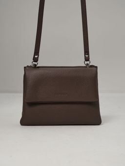 Сумка кожаная на плечо Deboro 31069 коричневый торф