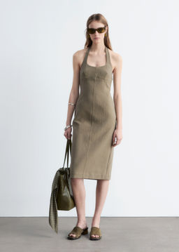 Vestido midi con cuello halter - H&m фото 2