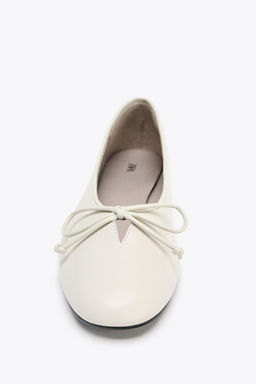 SOFT LEATHER BALLERINA SHOES WITH BOW