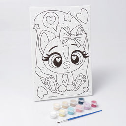 Картина по номерам Кошечка с бантиком, 20 30 см - Школа талантов фото 3