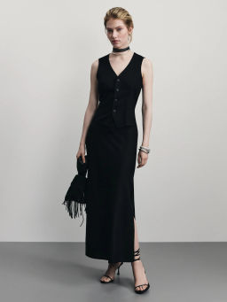 Юбка миди изо льна / Zarina