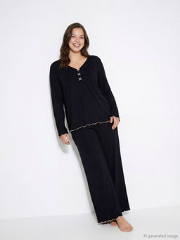 V Yaka Kad?n Pijama Tak?m