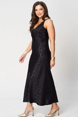 Платье Lenata 16464 черный в рисунок