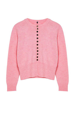 Pembe Basic Dugmeli Ceket Gorunumlu Triko H?rka TWOAW25HI00164
