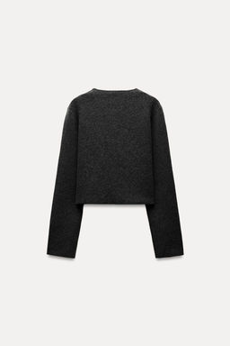 PLAIN KNIT CROPPED JACKET - Zara фото 5