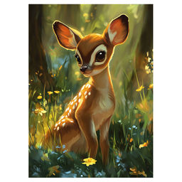 ФРЕЯ Пазл 80 элемент. PZL-80/09 Лесной олененок