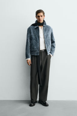 EMBOSSED FLOCKED JACKET