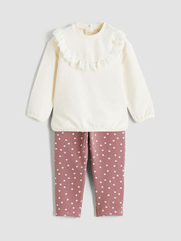 Bebe Yaka K?z Bebek Bluz ve Tayt