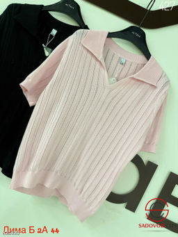 Футболка женская поло однотонная