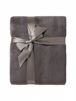 Плед плюшевый 200x220 темно-серый