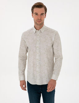 Bej Slim Fit % 100 Pamuk G_mlek