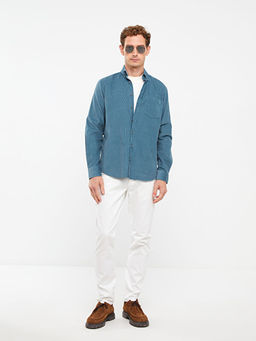 Regular Fit Uzun Kollu Kadife Erkek G?mlek