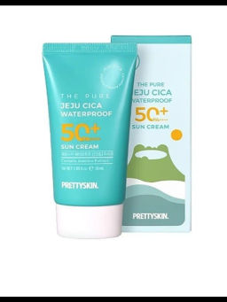 Крем для лица солнцезащитный водостойкий - The Pure Jeju Cica Waterproof Sun Cream, 50 мл