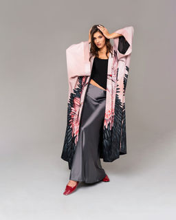 авторское мегаэффектное Японский шёлк / Армани-шёлк кимоно - Sahar art lab фото 11